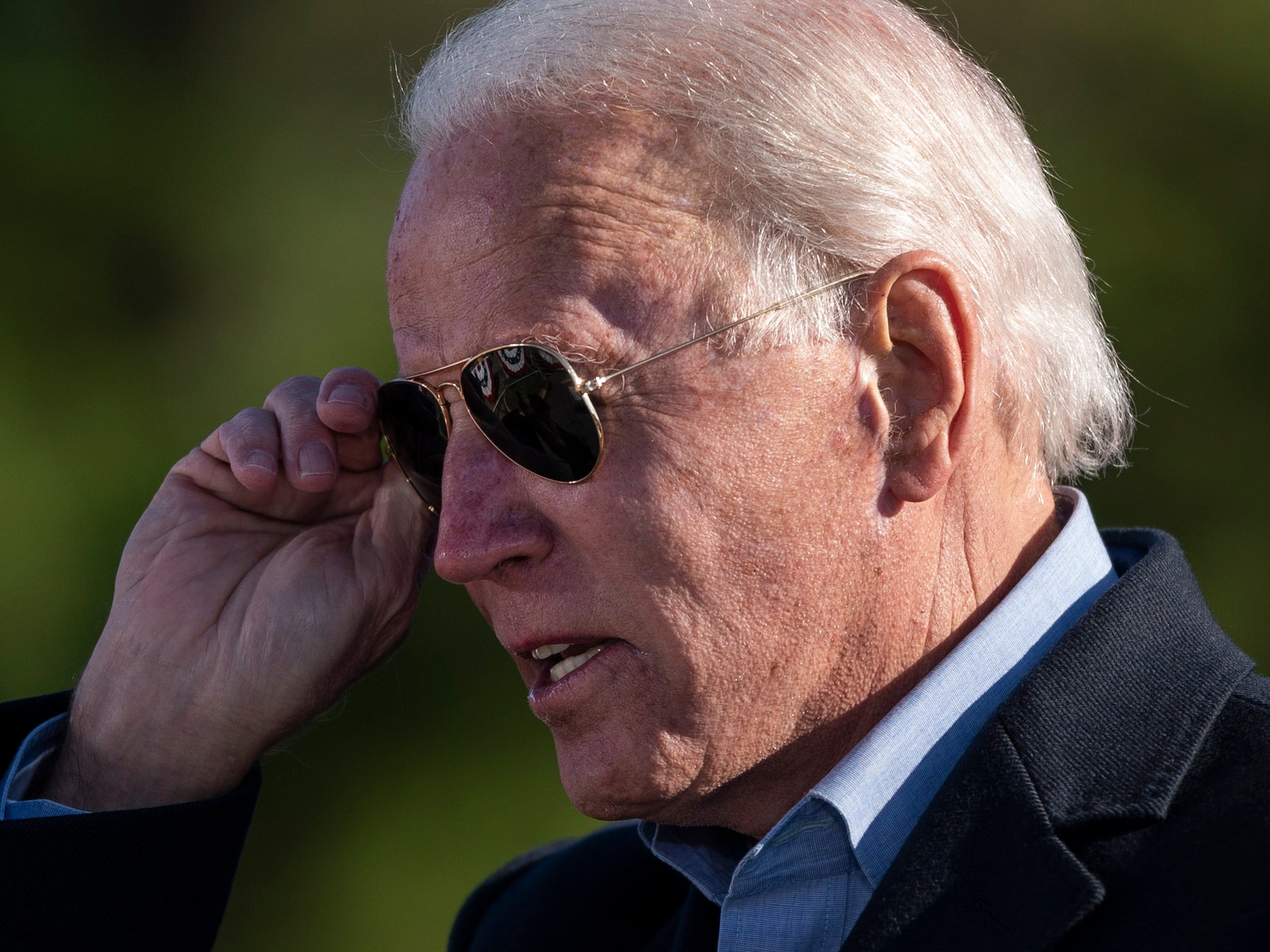 Joe Biden Wore His Ray-Ban Shades Like It Was a Civic Duty